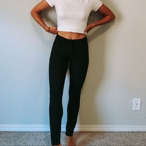 Express Mid Rise Skinny Dress Pant Black 24